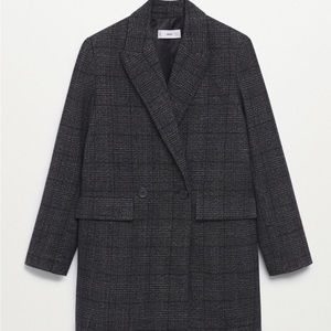 Mango Women’s Wool Blend Double-Breasted Coat